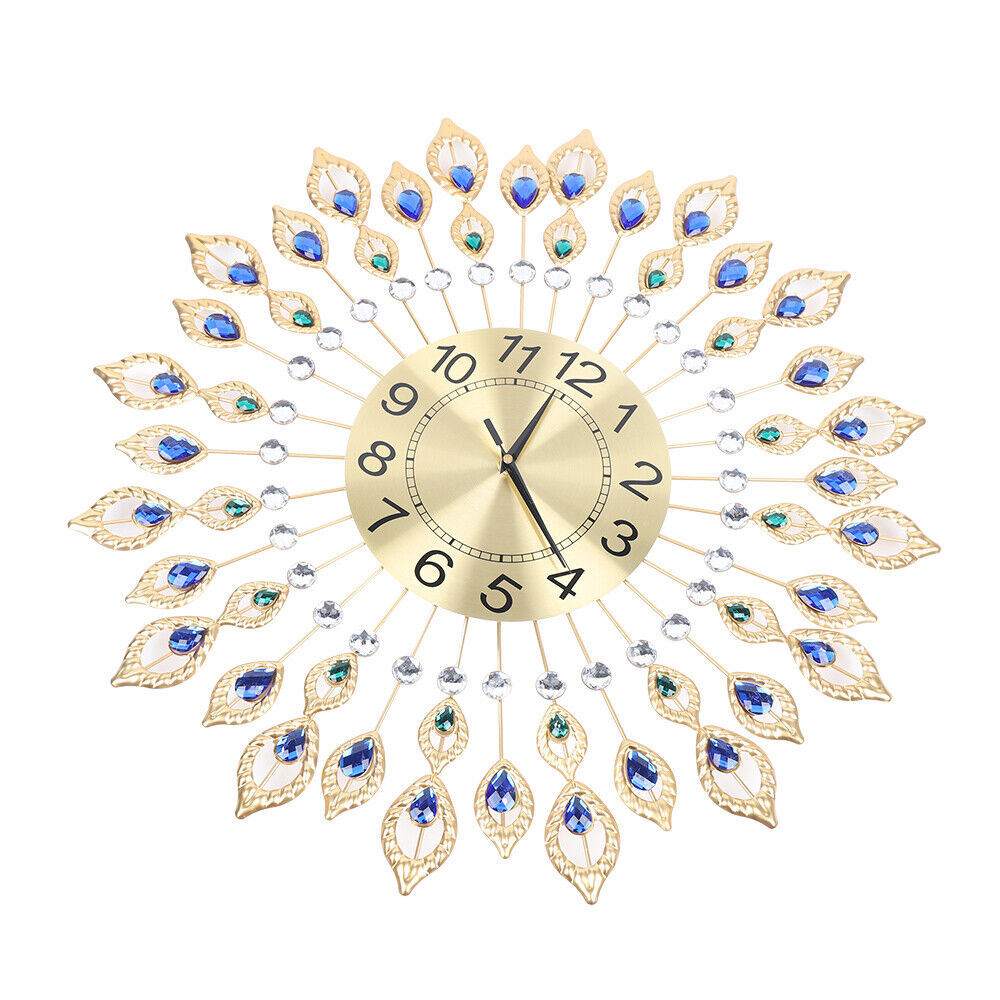 3D Modern Large Wall Clock Luxury Peacock Wall Watch 67CM Living Room Home Decor