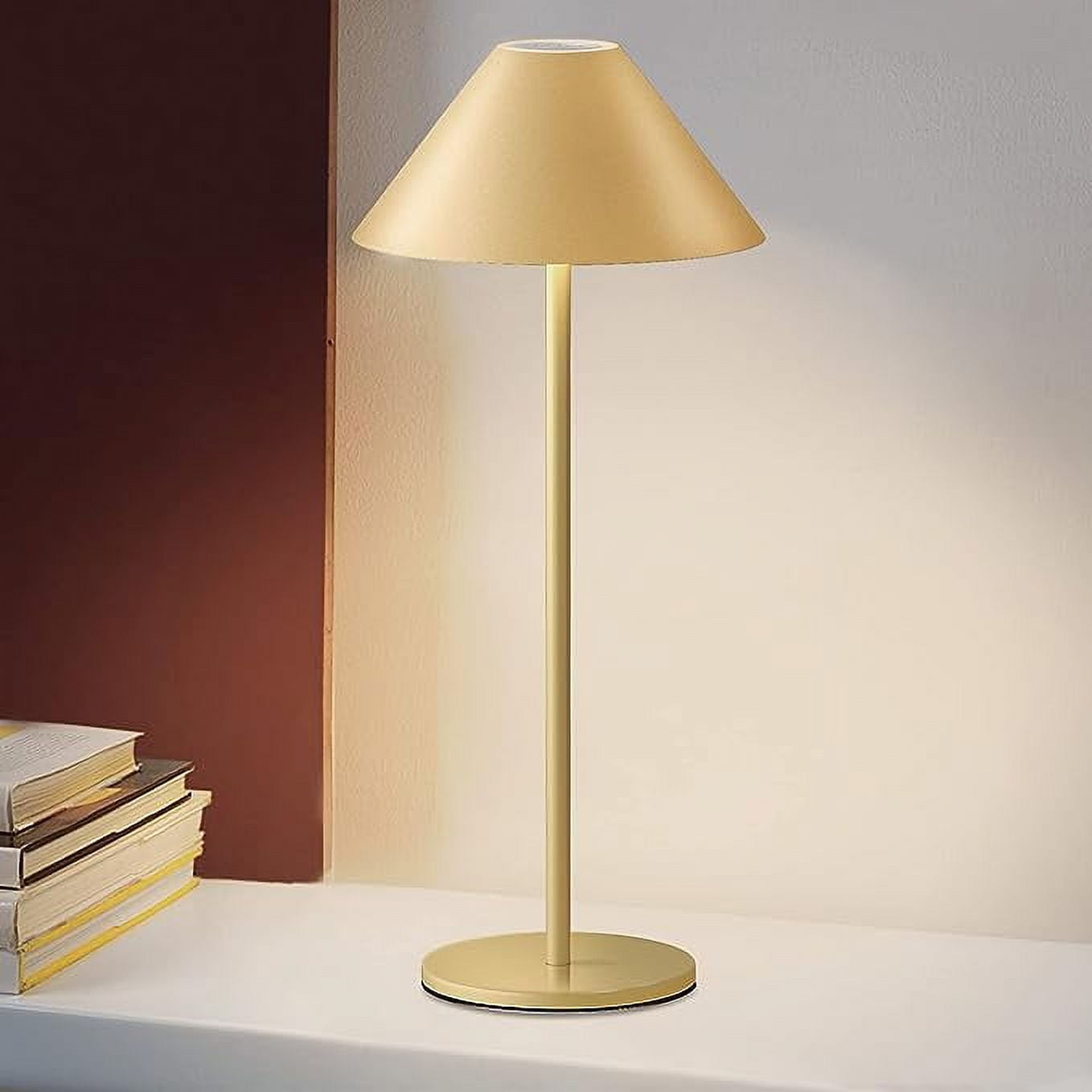 LED Cordless Dimmable Table Lamp, Long Lasting 4000mAh Rechargeable Battery Operated, 240LM, Black， Pack of 2.